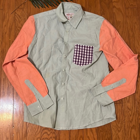 Filthy Etiquette Robert Color-Block Button-Up / Size Medium - Picture 2 of 6